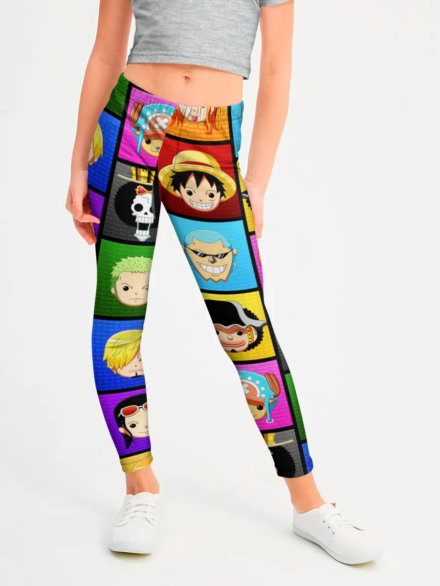 Леггинсы для девочки / ONE PIECE / ВАН ПИС / ГЕРОИ