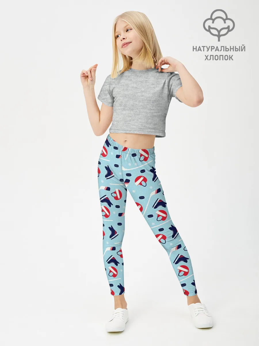 Леггинсы для девочки / Hockey Pattern