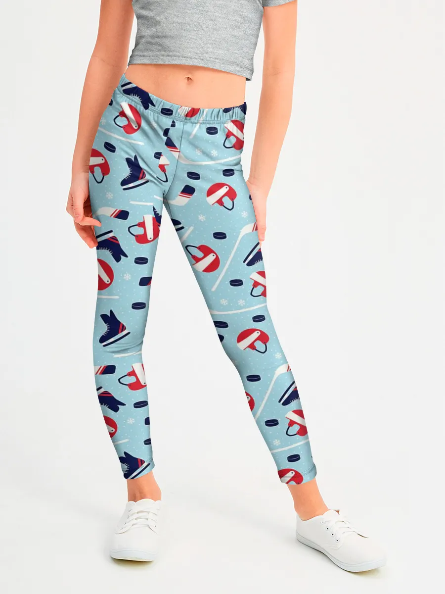 Леггинсы для девочки / Hockey Pattern