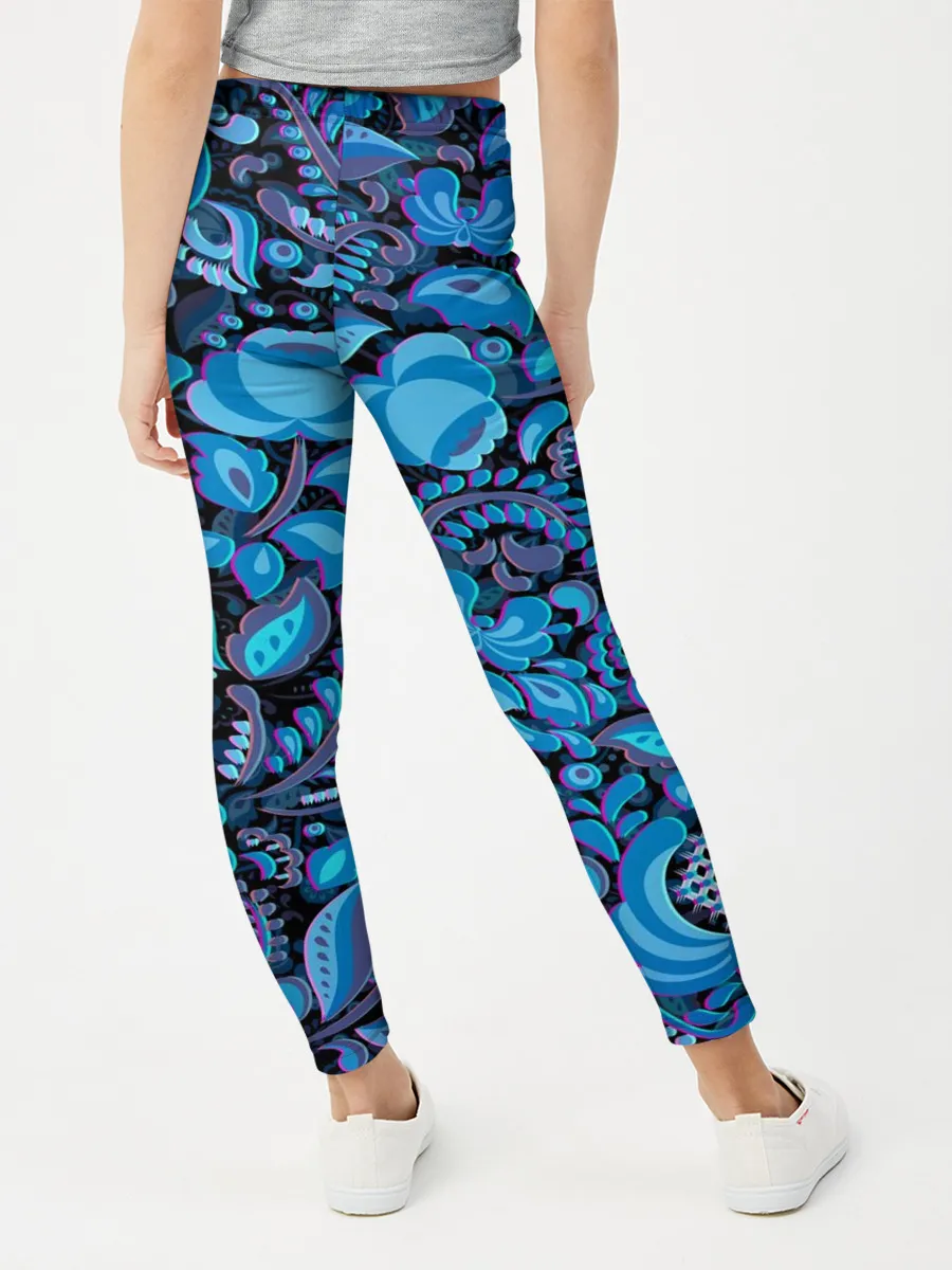 Леггинсы для девочки / ГЖЕЛЬ ГЛИТЧ | GG | ГГ