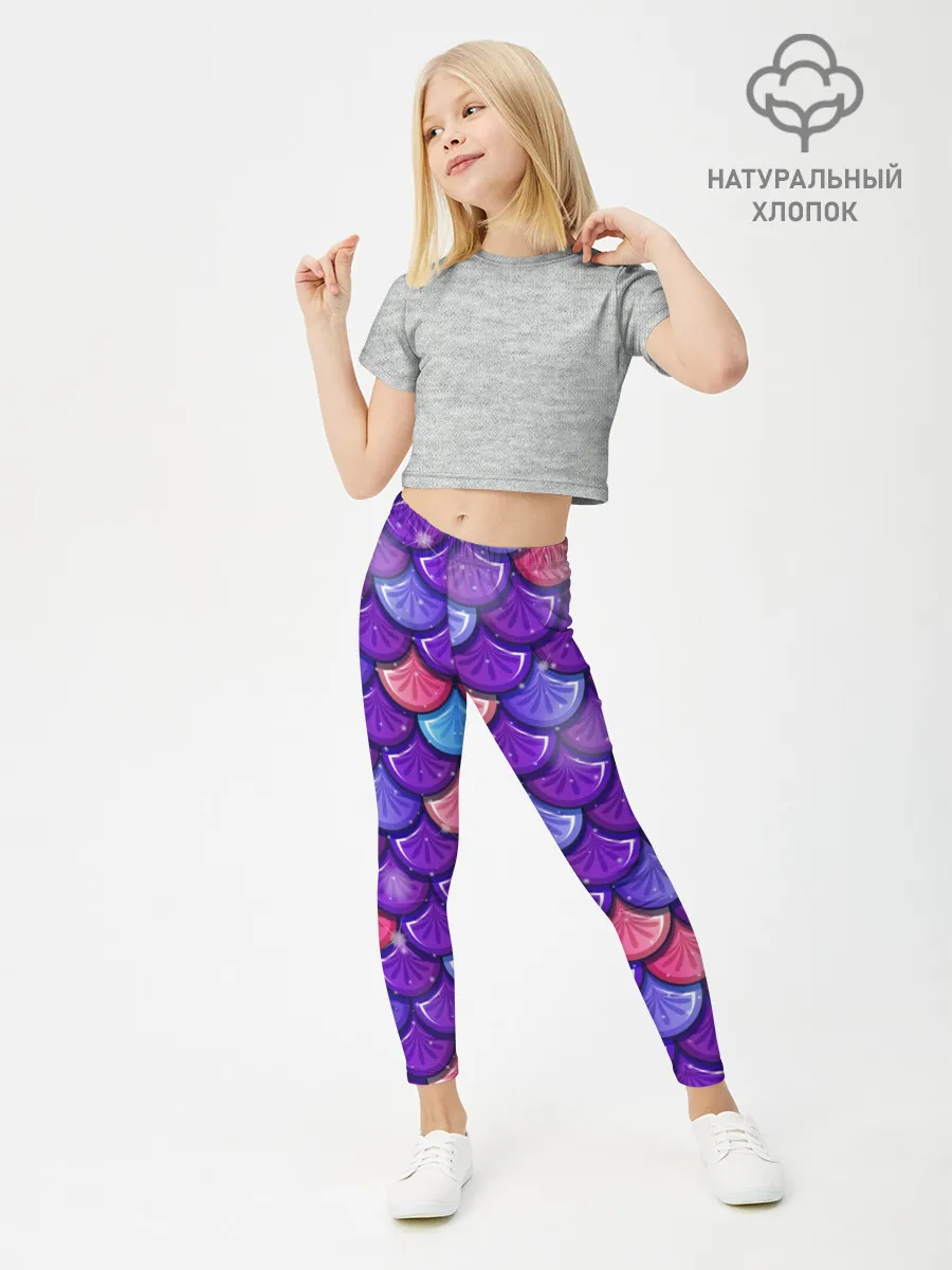Леггинсы для девочки / РУСАЛКА | ЧЕШУЯ