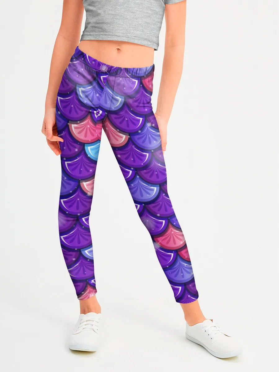 Леггинсы для девочки / РУСАЛКА | ЧЕШУЯ