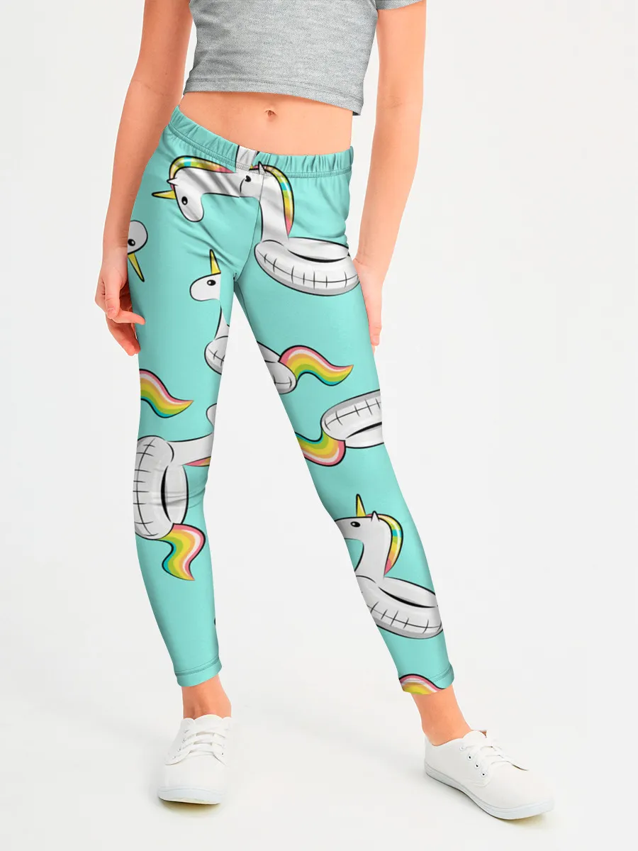 Леггинсы для девочки / Единорог | Круг