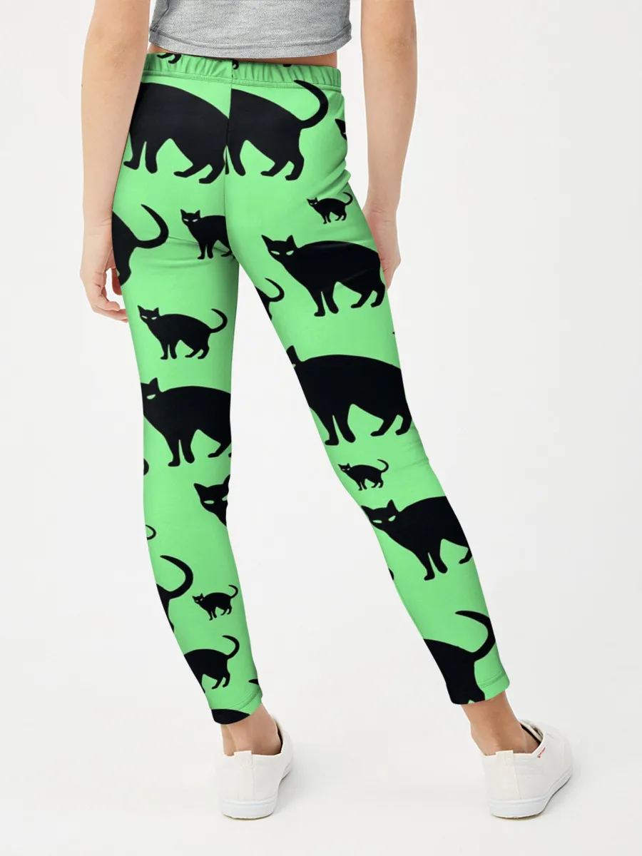 Леггинсы для девочки / Кошачий фон
