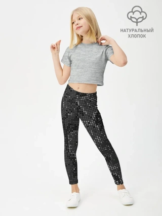 Леггинсы для девочки / КАМУФЛЯЖ В ЧЕРНУЮ ТОЧКУ