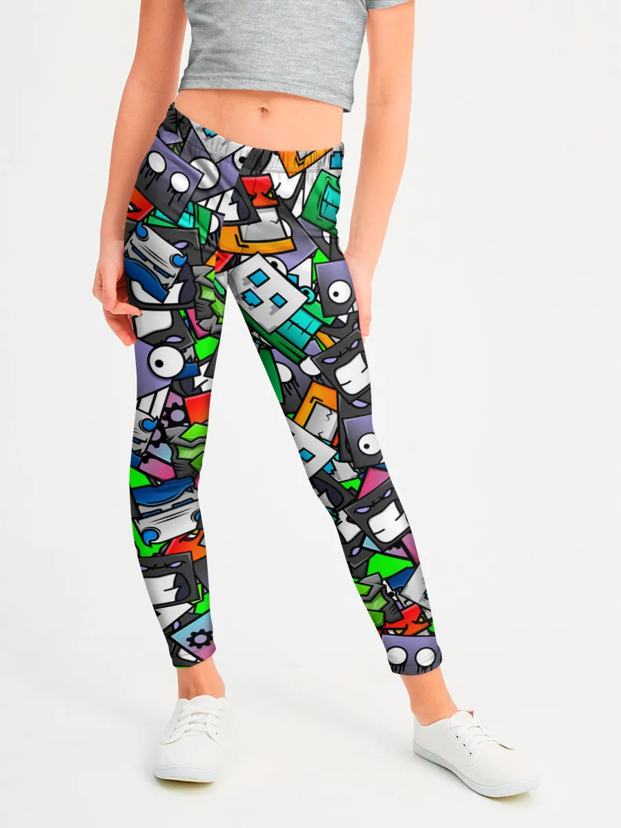 Леггинсы для девочки / Geometry Dash | Pattern