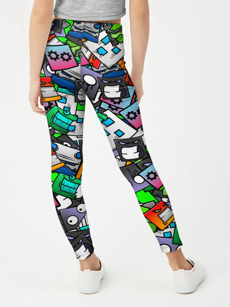 Леггинсы для девочки / Geometry Dash | Pattern