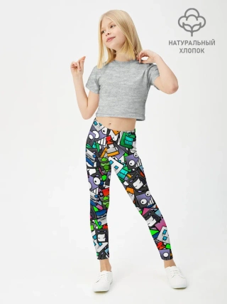 Леггинсы для девочки / Geometry Dash | Pattern