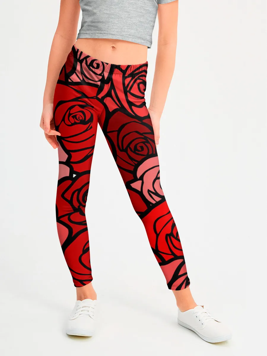 Леггинсы для девочки / Розочки