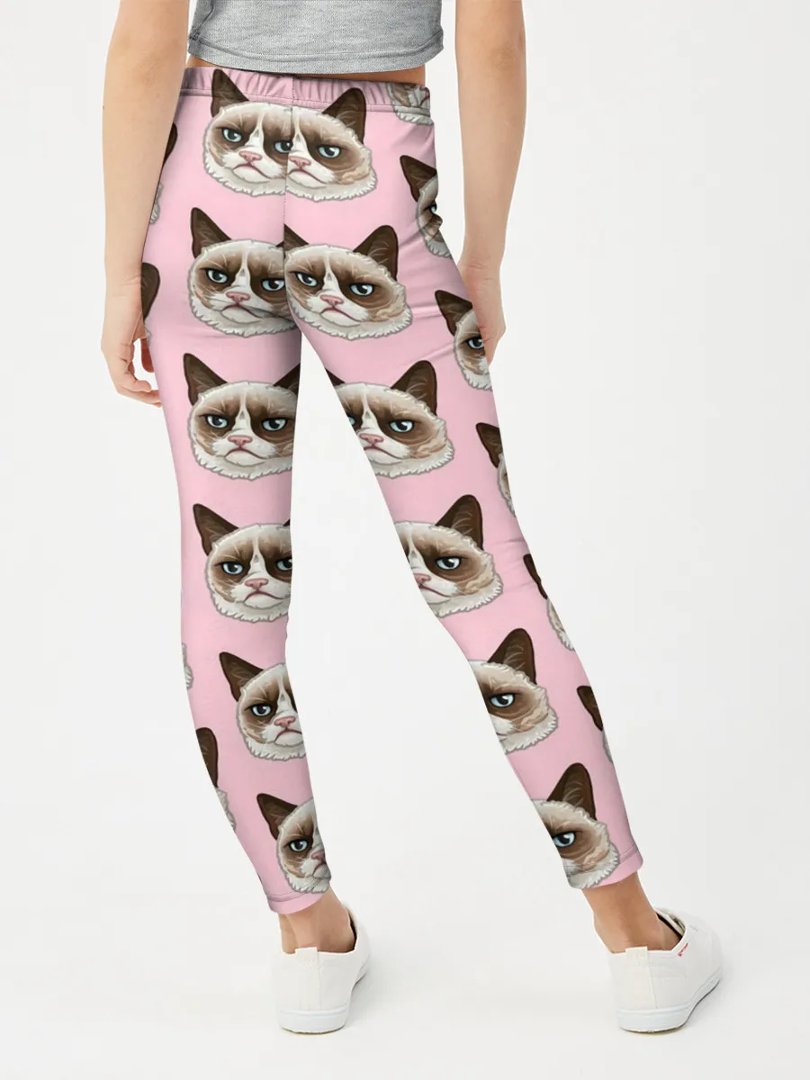 Леггинсы для девочки / Кот мемасик