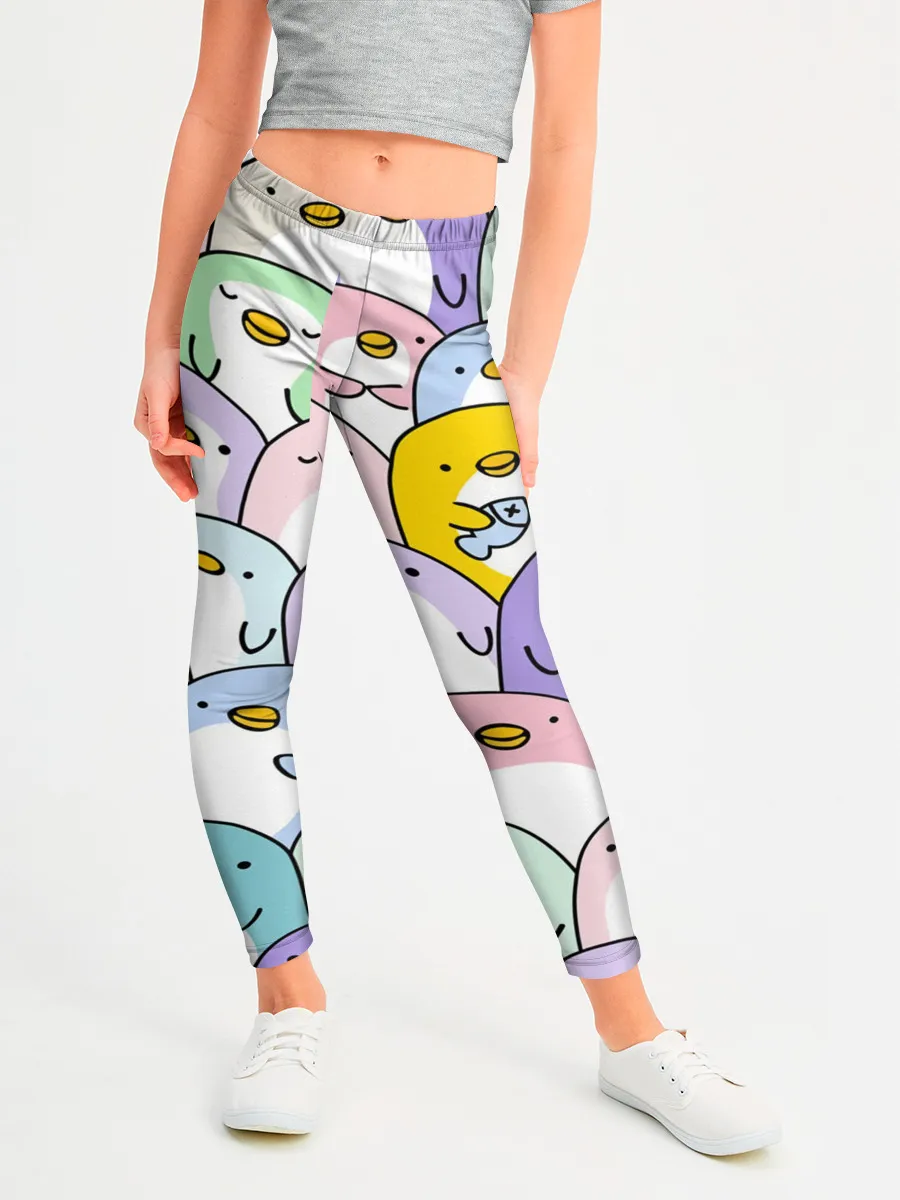 Леггинсы для девочки / Пингвины