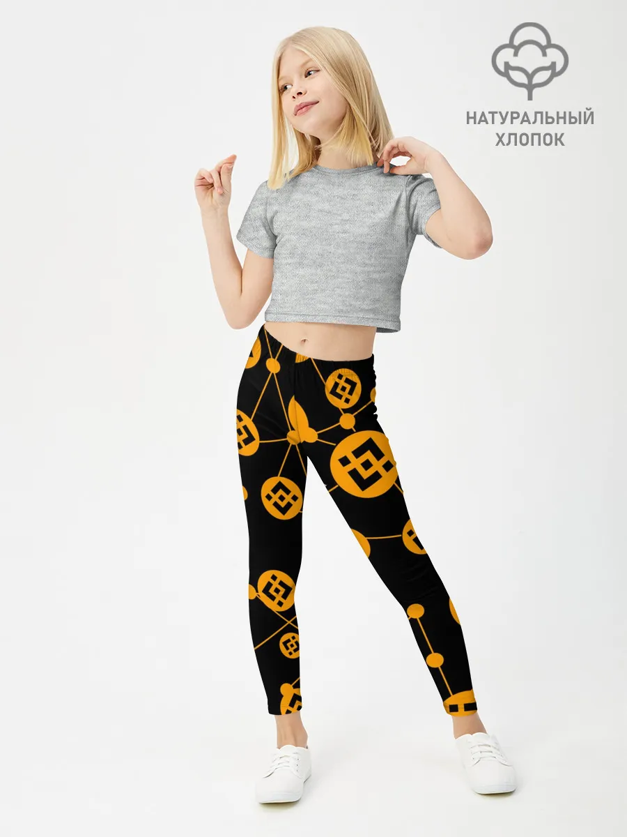 Леггинсы для девочки / BINANCE / БИНАНС / УЗОР