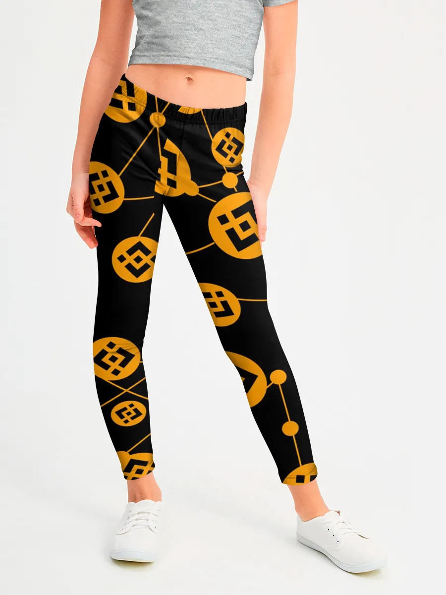 Леггинсы для девочки / BINANCE / БИНАНС / УЗОР