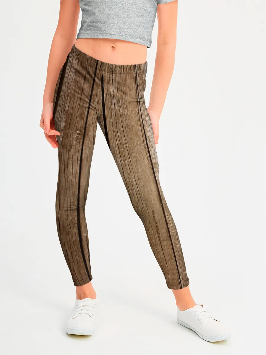 Леггинсы для девочки / Texture. Wood