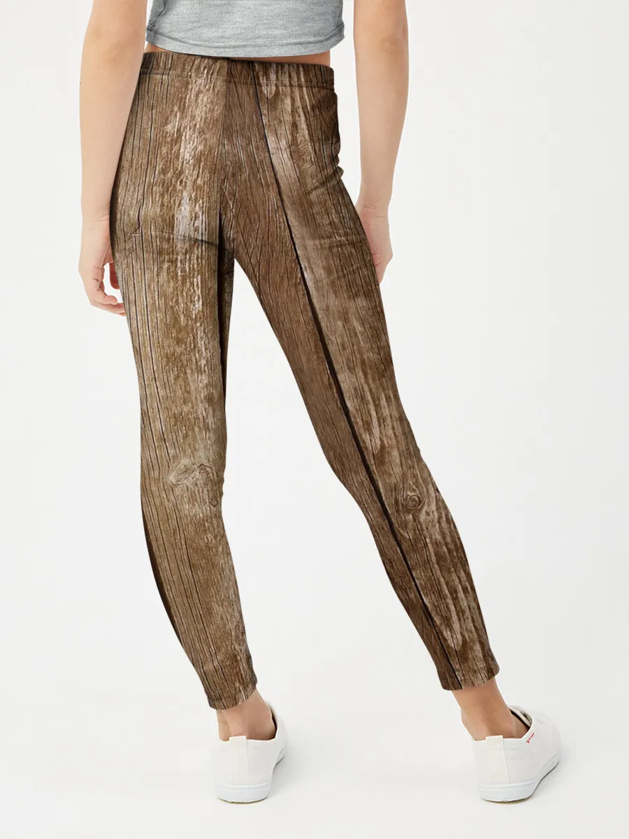 Леггинсы для девочки / Texture. Wood