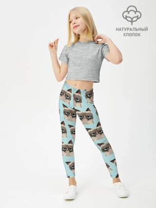 Леггинсы для девочки / Грустный котик