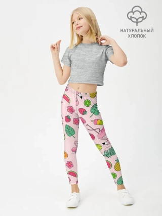 Леггинсы для девочки / Фламинго | Лето