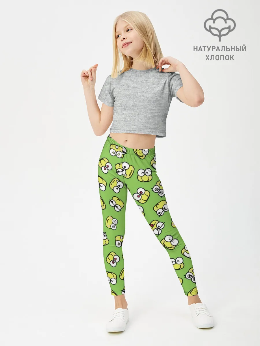 Леггинсы для девочки / Смайлы Лягушки
