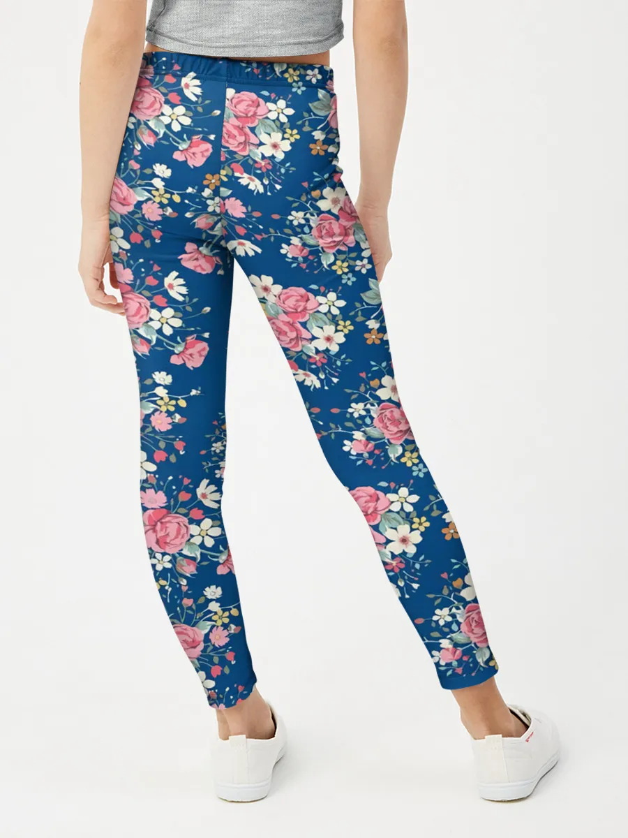 Леггинсы для девочки / Розы и Ромашки