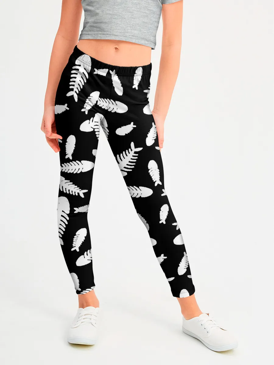 Леггинсы для девочки / Скелеты рыб