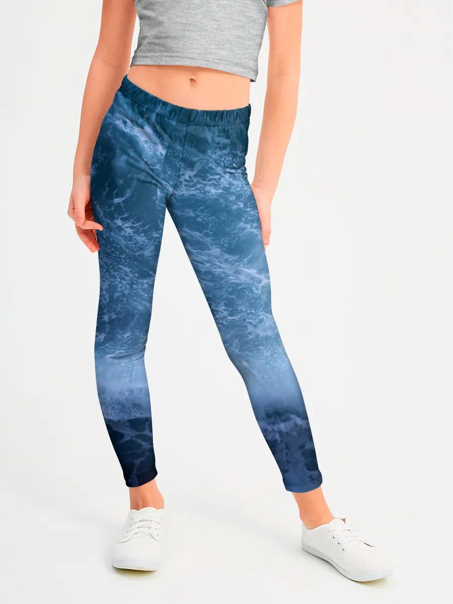 Леггинсы для девочки / океан