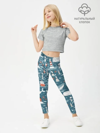 Леггинсы для девочки / Море и его жители