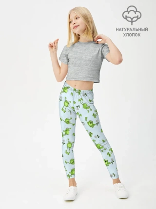 Леггинсы для девочки / Веселые лягушки