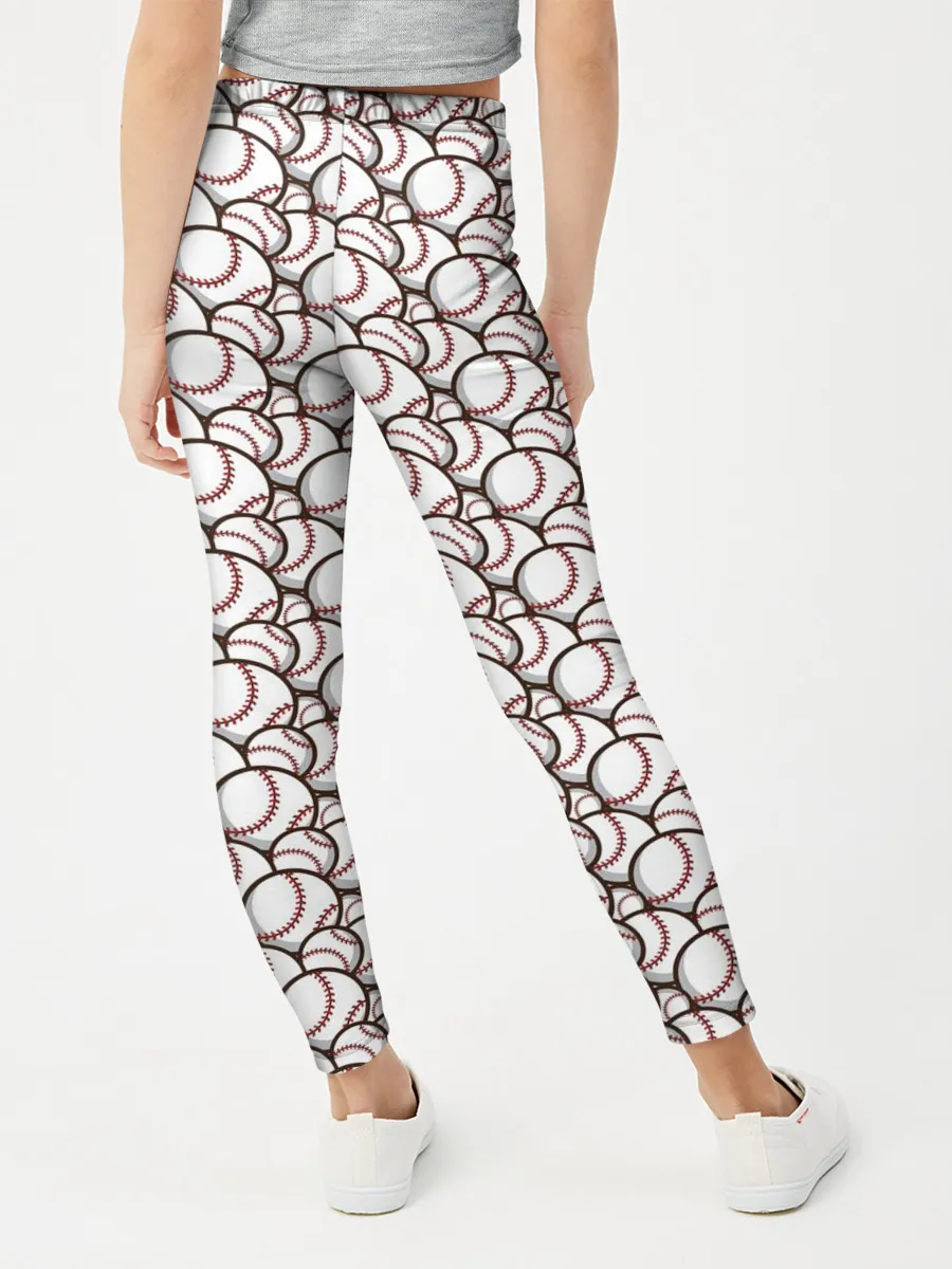 Леггинсы для девочки / Бейсбольные Мячи