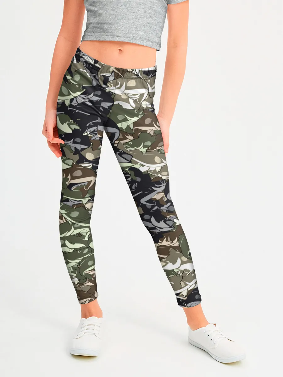 Леггинсы для девочки / Камуфляж для рыбака