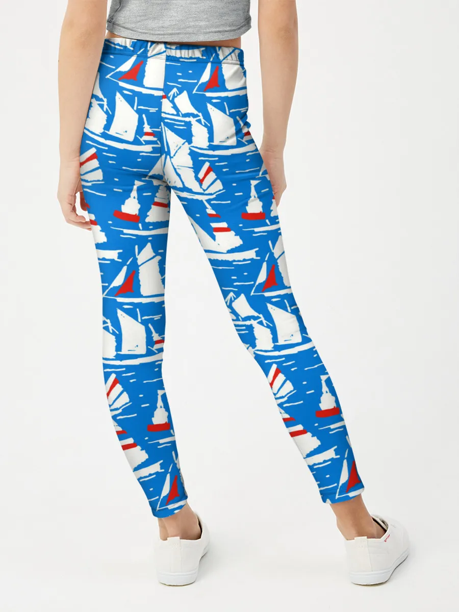 Леггинсы для девочки / Яхты