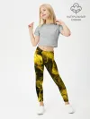 Леггинсы для девочки / Желтый Неоновый Дым