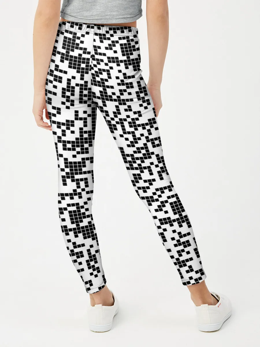 Леггинсы для девочки / Пиксельный Узор