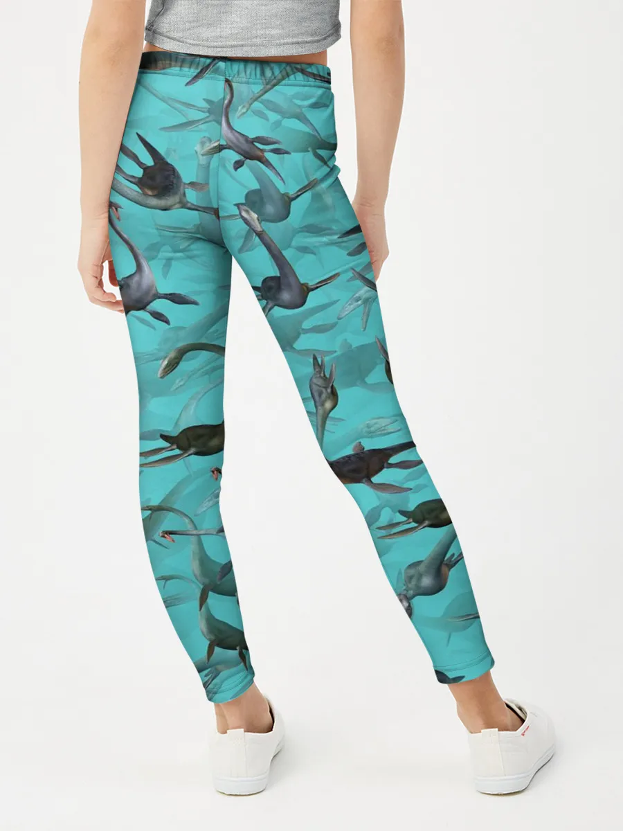 Леггинсы для девочки / Лохнесский камуфляж