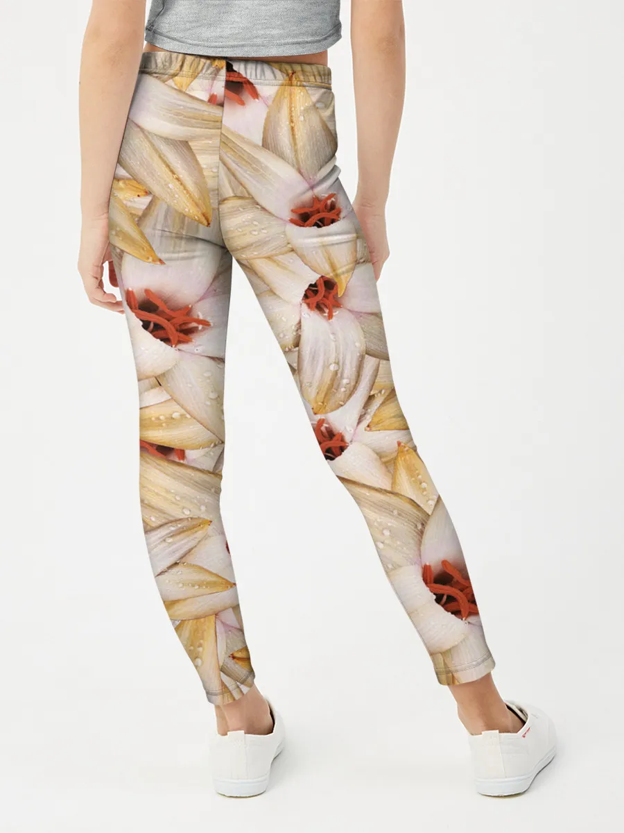 Леггинсы для девочки / Яркие Цветы