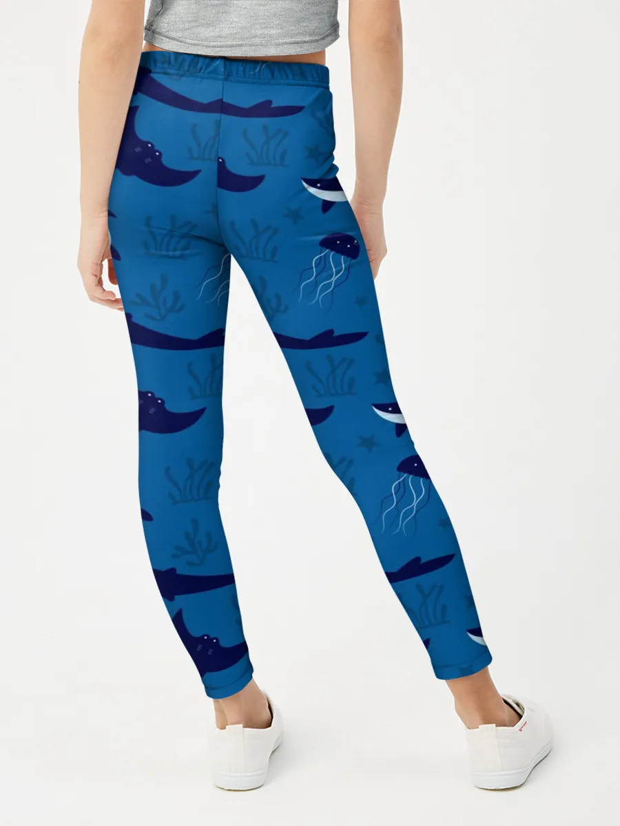 Леггинсы для девочки / Подводный мир