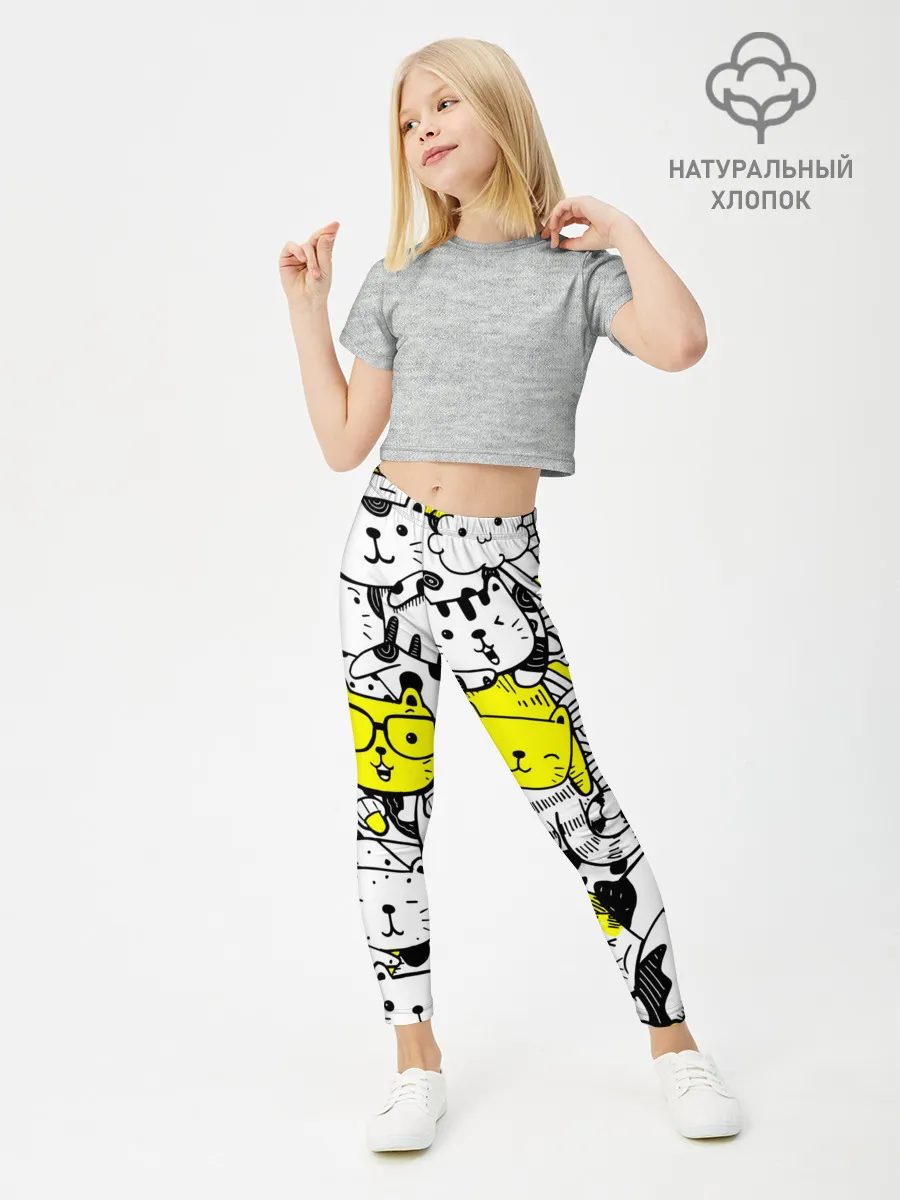 Леггинсы для девочки / Котики