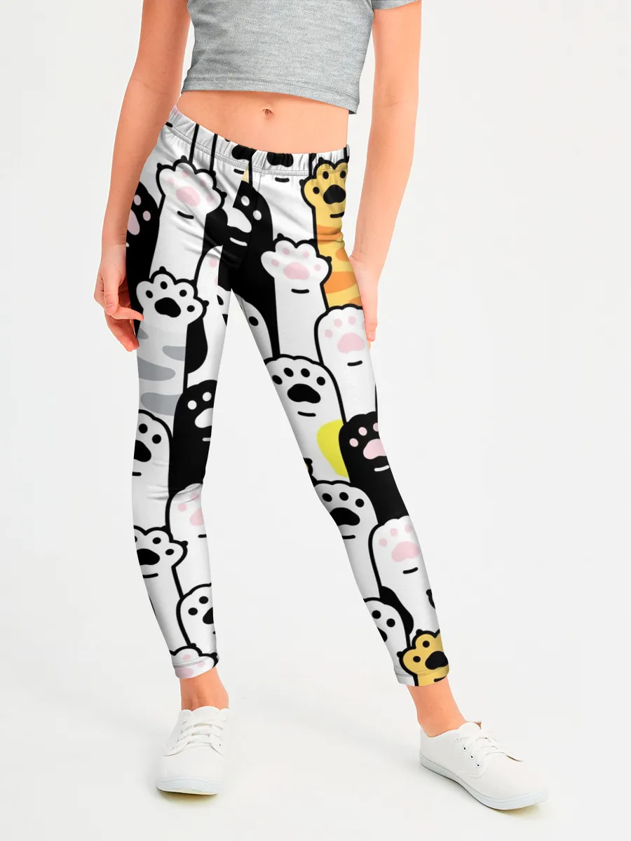 Леггинсы для девочки / КОШАЧИЬ ЛАПЫ