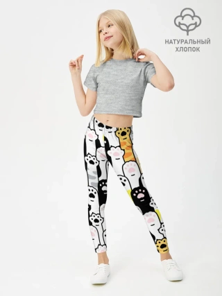 Леггинсы для девочки / КОШАЧИЬ ЛАПЫ