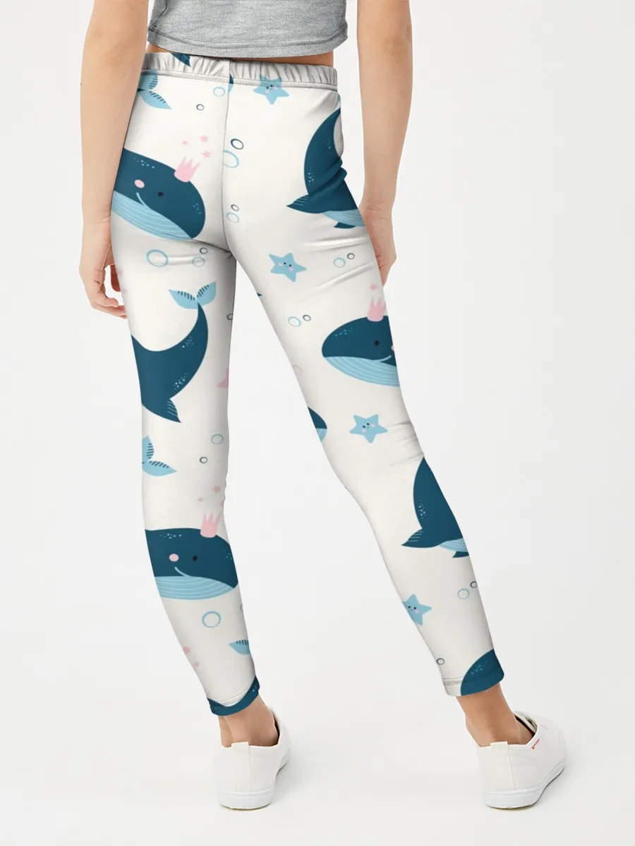 Леггинсы для девочки / Киты