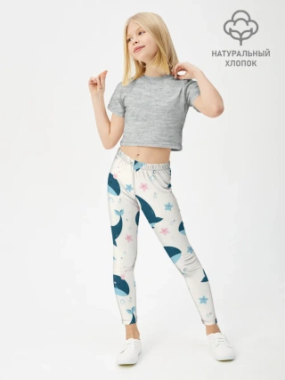 Леггинсы для девочки / Киты