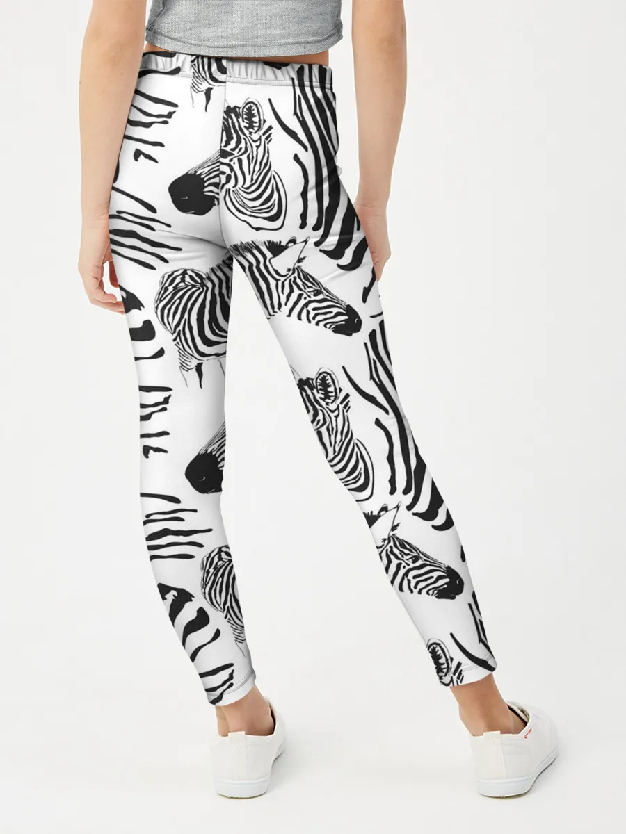Леггинсы для девочки / Зебра