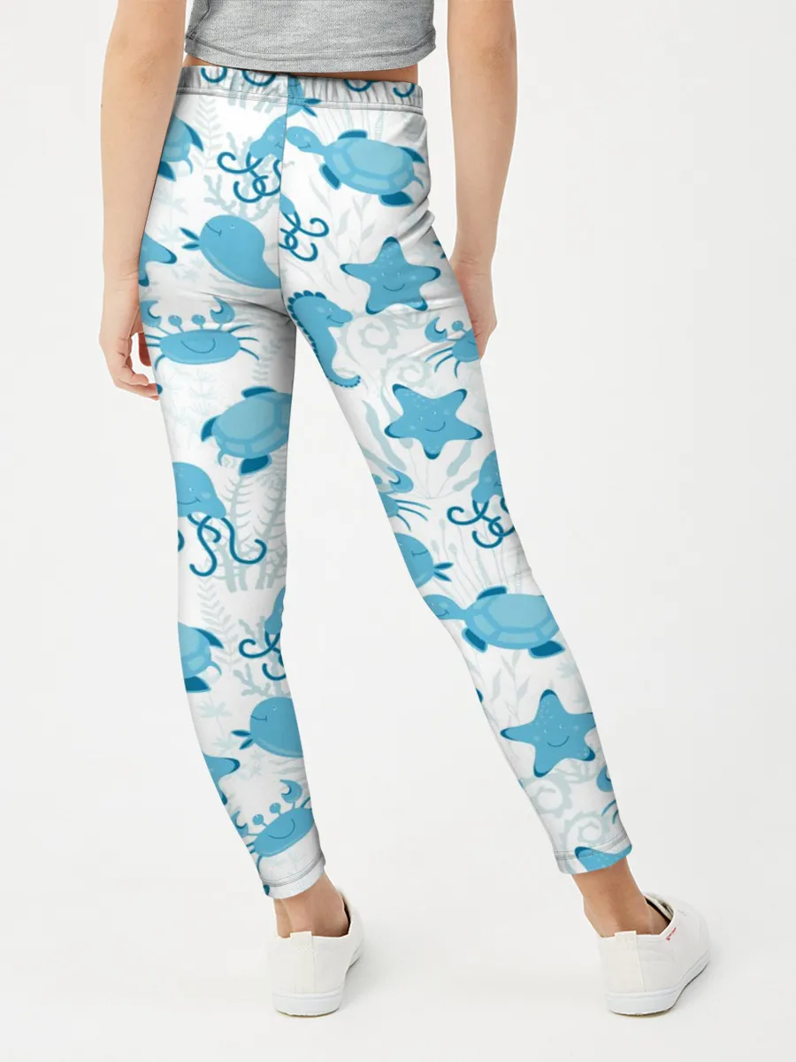 Леггинсы для девочки / Морские жители