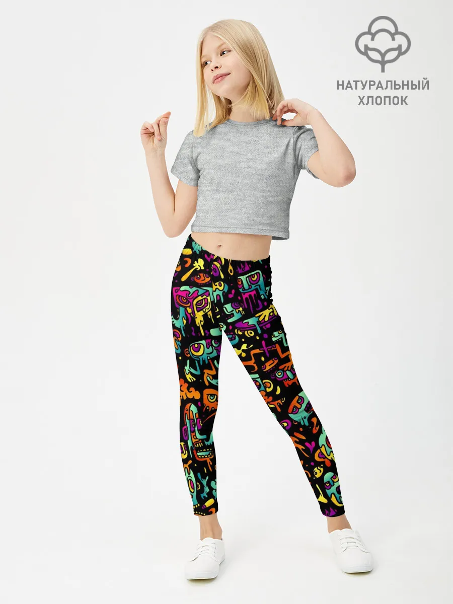 Леггинсы для девочки / Неоновый мир