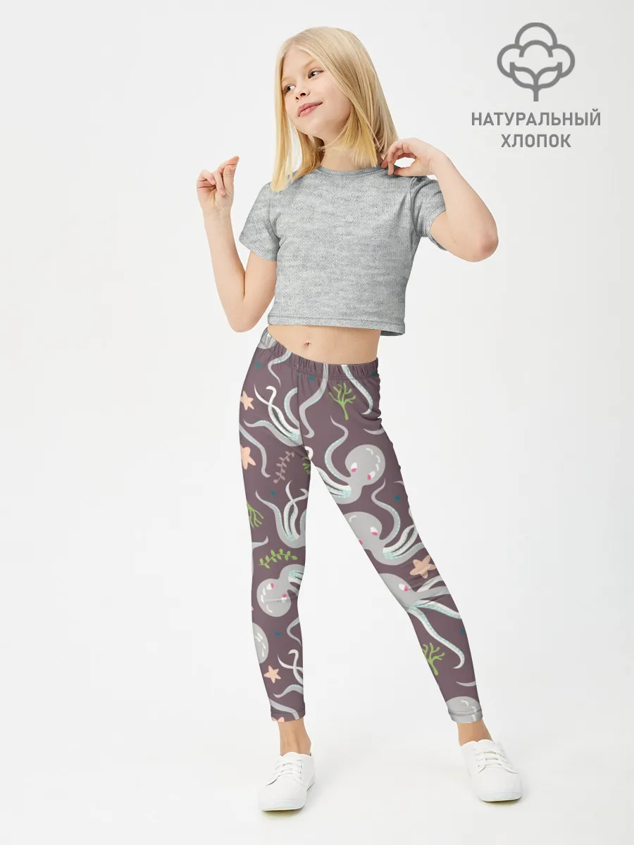 Леггинсы для девочки / Осьминоги