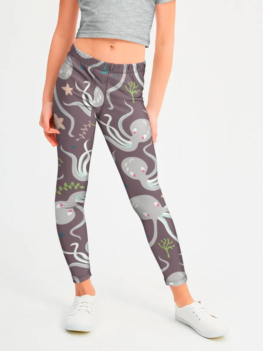 Леггинсы для девочки / Осьминоги