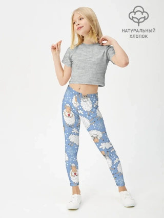 Леггинсы для девочки / Счастливые овечки