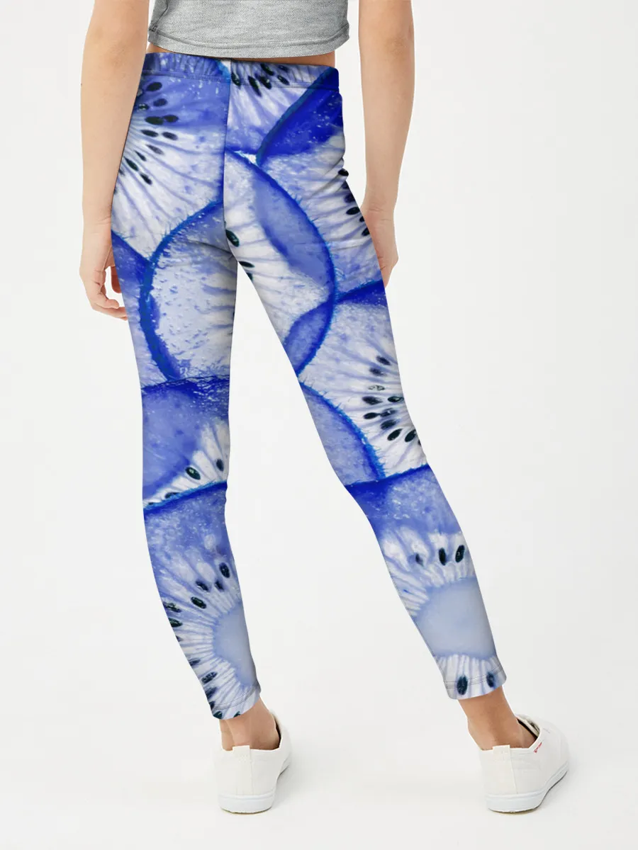 Леггинсы для девочки / Синий Киви