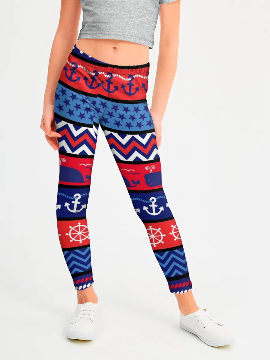 Леггинсы для девочки / Морские мотивы