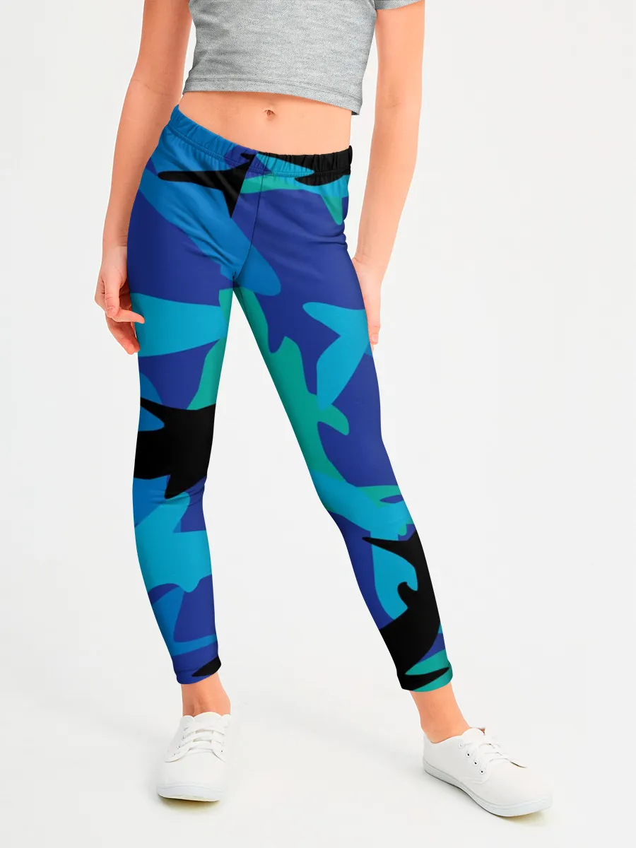 Леггинсы для девочки / Акулы паттерн