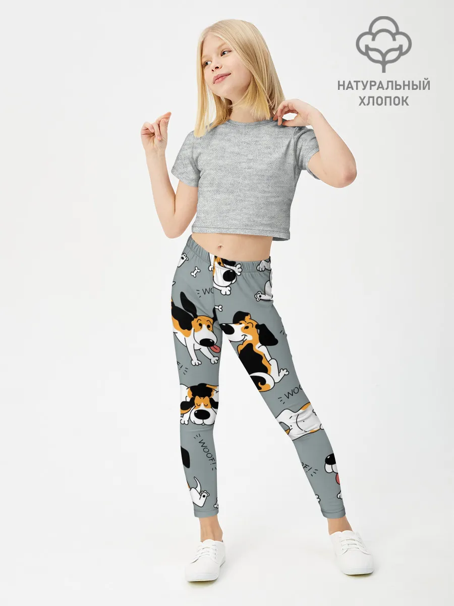 Леггинсы для девочки / Собаки Бигли